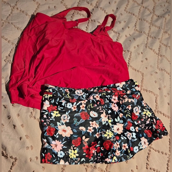 Aqua Eve Two Piece Women's Tankini #818 - Picture 3 of 11